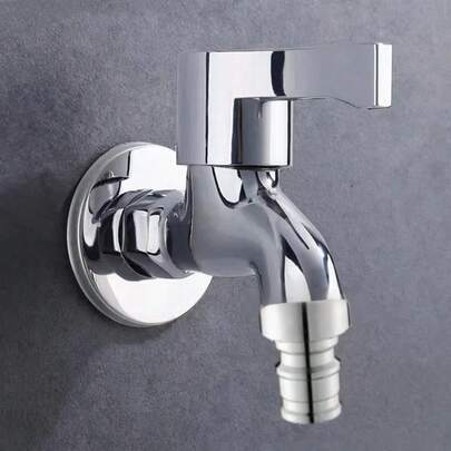 Extended Single Cold Water Wall-Mounted Faucet, Suitable For Laundry Room, Multi-Function Sink, Mop Pool And Kitchen Vegetable Washing, With Outdoor Patio And Backyard Irrigation Function