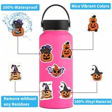 60 Peças Adesivos Vintage de Halloween, Adesivos Impermeáveis de Vinil para Scrapbooks, Diários, Laptops, Para-choques, Skates, Garrafas de Água, Computadores, Adesivos de Celular, Suprimentos para Festa de Halloween