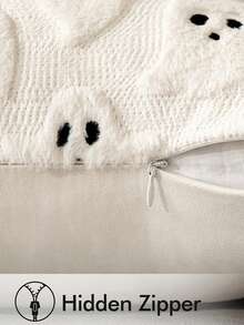 1 pieza/2 piezas Funda de almohada decorativa de Halloween con diseño bordado de calabaza y murciélago, de 18x18 pulgadas, 45cm x 45cm, suave y esponjosa para la temporada de miedo y la decoración otoñal acogedora, solo la funda, decoración de otoño, decoración de habitación