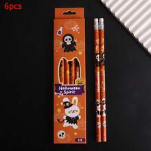 6 Stücke Halloween Party Bleistift Geschenkbox Set, geeignet für Trick or Treat Partys, Klassenraum Preise, Geschenktüten Füllungen, mehrteiliges Party Zubehör Geschenkbox