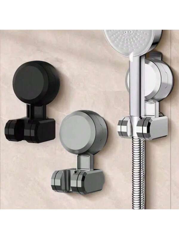 1pc Adjustable Shower Head Holder With Suction Cup, Movable Position, Multi-Color, ABS Wear-Resistant Material, Bathroom Shower Head Bracket