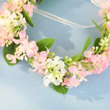 Bohemische Braut Blumenkranz Haarschmuck, rustikaler Blumen Kranz Haarband, Strand Urlaub Blumen Haarband, Festival Party Kostüm Kopfbedeckung, Kronen, Tiara, Haar Girlande, Haar Reif, Braut, Hochzeit