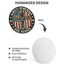 1pc 20*20cm Military Boots And Cross Personalized Metal Signs, Gift For Him Men Dad, Man Cave, Indoor And Coffee Bar Room Bathroom Home Wall Fall Bedroom  Classroom Kitchen Porch Office  House  Decoration Stuff Classroom Living Patio Outdoor Decor Decorations - 彩色 - 查看 3