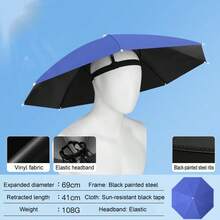 1pc Foldable Sun Hat Umbrella, Windproof Fishing Sunshade Cap, Portable Outdoor Rain Umbrella For Camping, Beach,Spring Summer Picks,Brides Maid Gifts,Room,Bedroom Deccor,Bedroom Deccor,Beach,Travel,For Men,For Women,Vacation - Multicolor - View 14