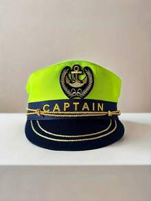 1 Set Assorted Polyester Sailor Cap, Yacht Captain Hat, Party Hat, Cosplay Costume, Nautical Accessories, Men/Women Summer Hat, Beach Hat, Sun Hat