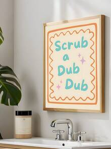 1/3PCS Modern Splish Splash Scrub A Dub Dub Bathroom Print Bathtub Washroom Decor Bath Poster Sign, Cartoon Quotes Wall Art, Funny Bathroom Canvas Wall Art Bedroom Decor, Living Room Decor, Office Decor, Dining Room Wall Decoration, Kitchen Decor, Study Room, Corridor, Dormitory Decoration, Bathroom Decor,Ideal Gift For Friends, Wall Arts, Wall Decor, Home Decor, Room Decor, Canvas Wall Art, Posters, Wall Art With Frame, Optional Frame ﻿