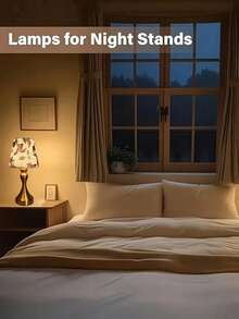 Vintage Floral Fabric Lamp With Energy-Saving LED, USB Powered - Metal Base, Warm Glow Suitable For Bedroom, Study Or Living Room Decor, Study Lighting | Vintage Style Lamp | Fabric Lampshade, Bedroom Desk Lamp