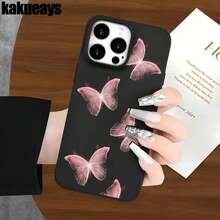 Fundas protectoras rosas transparentes con diseño y orificios grandes. Compatibles con phone 16 Pro Max, 16, 15 Pro, 14, 14 Plus/14 Pro Max, 13, 13 Pro, 12 Pro, 11/11 Pro. Serie. Regalos para cumpleaños y festividades - Blanco - Ver 5