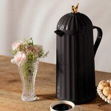 Insulated Coffee Carafe With Glass Lining – Thermal Pitcher For Hot & Cold Beverages, Tea, And Water - Black - View 1