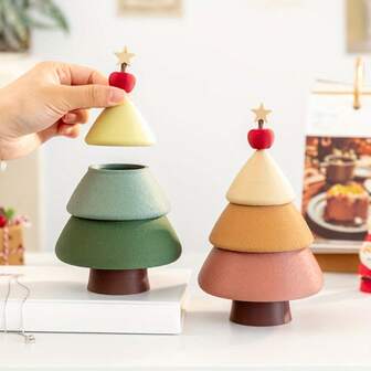 1 件复古圣诞珠宝盒 - 多隔层塑料收纳耳环、戒指、项链和手镯 - 适合居家卧室、梳妆台和浴室整理 - 完美的节日装饰和生日礼物、珠宝礼盒、圣诞节最佳选择、珠宝盒