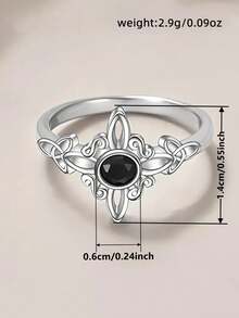 1 PC Glamorous S925 Sterling Silver Cubic Zirconia Rings Engagement Jewelry For Women Fine Jewelry