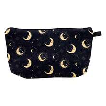 1 Peça Bolsa de Armazenamento Impressa Engraçada, Com Padrão Dourado, 3 Opções de Combinação, Bolsa de Armazenamento de Acessórios para Fumar Portátil, Fechamento com Zíper, Unissex, Adequada para Festas, Transporte ao Ar Livre, Perfeita para Halloween, Presentes de Natal.