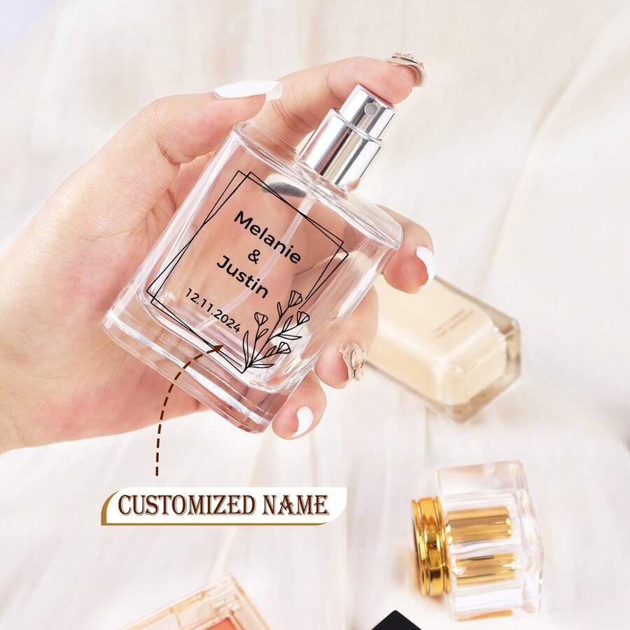 Customized Bridesmaid Perfume Bottle, Personalized Empty Perfume Bottle, Bridal Party Gift, Bridesmaid Proposal, Luxury Bridesmaid Gift - 50ml - View 1