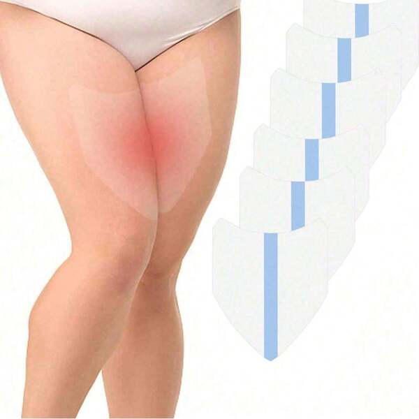 18/36 قطعة أشرطة فخذ غير مرئية أحادية الاستخدام مقاومة للعرق بشكل V للرجال والنساء، وسادات حماية من الاحتكاك والاحتكاك لمنطقة الفخذ