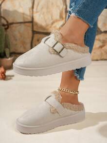 Pantoufles confortables en mousse à mémoire de forme, faites synthétique avec doublure en laine. Pantoufles moelleuses pour femmes