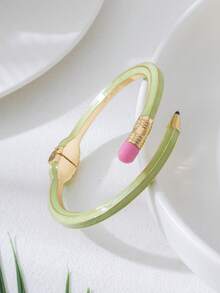 1 Stück zarter künstlerischer Bleistift-Armreif, mehrere Farben geeignet für Frauen, Feierlichkeiten, Partys, Geschenk für Freunde und Lehrer - Armband - Übersicht 7