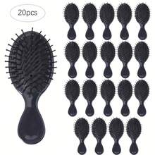 20 piezas Cepillo de pelo mini - Antiestático, cerdas de nailon suaves, cepillo de masaje del cuero cabelludo, fácil de peinar, sin fragancia, accesorios de cuidado personal y belleza, accesorios de suministros para fiestas solteras y bodas, cepillo, cepillos de pelo, cepillo de bordes, cepillo de pelo, peine, peinar el cabello, cepillo desenredante, cepillo de bola, set de cepillos de pelo mini, peine de madera, cepillo de pelo, cepillo de pelo, cepillo de pelo mini, cepillo desenredante, cepillos de pelo, productos para el cabello, herramientas para el cabello, artículos para el cabello, cuidado del cabello, cepillo para cabello rizado, equipo de peluquería