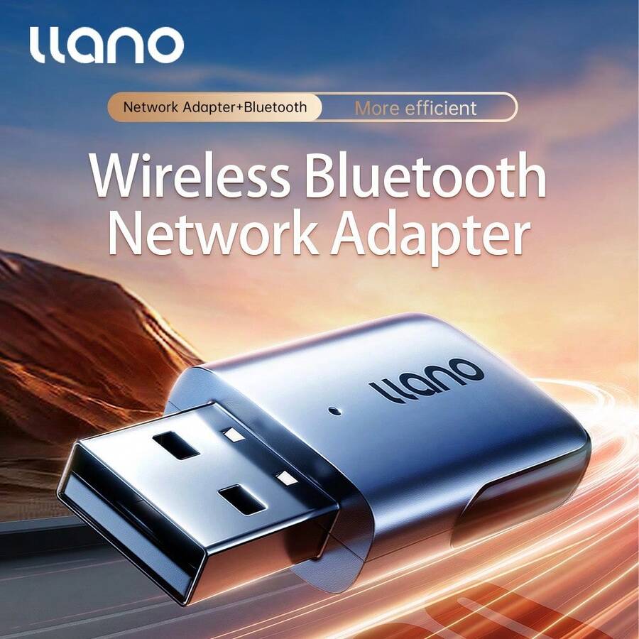 Llano Wifi6 适配器无线适配器 9000Mbps USB WiFi 2.4G 和 5G 网卡适用于 PC 电脑 USB WiFi 适配器 USB 以太网 WiFi - 銀色 - 查看 1