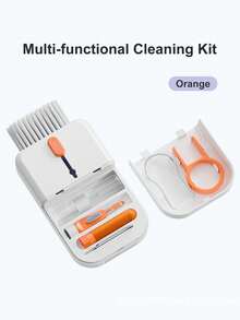 11-In-1 Multi-Function Electronics Cleaning Kit – Complete Set With Screen Cleaning Spray, Washed Flannelette & Phone Holder | Includes Hidden Brush, Density Brush, Cleaning Nib, Key Extractor, Detachable Memory Stick & Camera Lens Brush | All-In-One Tool For Laptop Screens, Keyboards, Phones, Cameras & Electronic Devices, Essential Cleaning Accessory - White - View 10