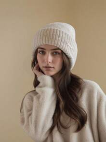 1pc Women's Knitted Beanie Hat, Warm And Windproof Earflap Design, Suitable For Outdoor Activities And Travel, Autumn/Winter - Knitted Hat - View 3