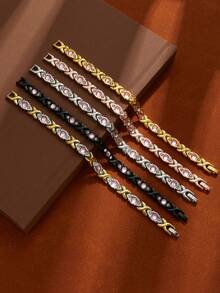 1 Stück kreatives DIY abnehmbares Armband mit Kreuz und eingearbeiteten Diamanten, geeignet als Weihnachtsgeschenk für Freunde/Klassenkameraden/Freundinnen/Familie mit verstellbarem Armband