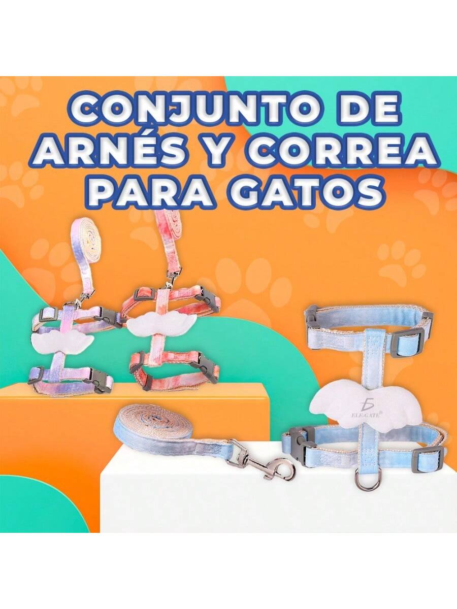 Chaleco y correa de lujo para mascotas pequeñas