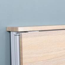 Meubles Cosy 戶外書桌，現代折疊露營桌 - MDF 木質桌面配鐵架 80 x 41 x 74 厘米，原木色