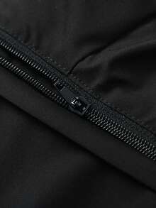 Mid-Length Men's Thermal Lined Casual Hooded Jacket With Detachable Hood, Warm Outerwear - Black - View 8