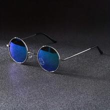 Men's Round Frame Y2K Fashion Glasses Steampunk Men's Glasses PC Lenses, Stainless Steel Frames, Decorative Purposes, General Decorative Glasses