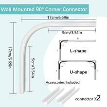 Self Adhesive Curtain Track, Paste Type No Need To Drill, Suitable For Smooth Ceiling Or Wall, Closets, Door And Window Frames, Meet Multi-Scenario And Multi-Functional Needs Bathroom Decor