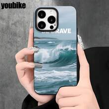 Fundas de imitación para phone con diseño de letras onduladas y orificios grandes. Compatibles con phone 16 Pro, 16, 15 Pro, 14, 14 Plus/14 Pro, 13, 13 Pro, 12 Pro y 11/11 Pro. Regalos para cumpleaños y celebraciones. - Blanco - Ver 2