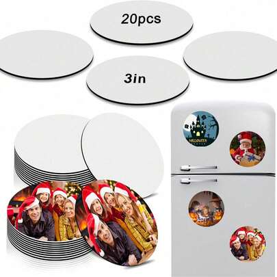 Imanes de sublimación en blanco de 7,6 x 7,6 cm, 40 imanes personalizados para nevera, para decoración del hogar, cocina, oficina (rectangulares)