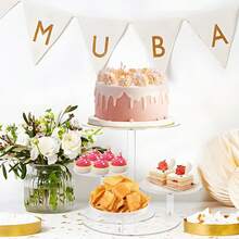 4-Tier Acrylic Round Cupcake Stand, Clear Cake And Cupcake Display Holder Combination, For Wedding, Birthday, Party Cake Display - Clear - View 7