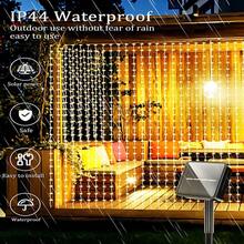 Outdoor Solar Curtain Light 300LED Waterproof String Lights Garden Yard Pavilion Fairy Garland String Lights Holiday Decor Light - Warm White - View 5