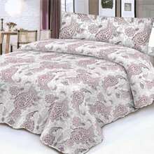 Floral Print Bedding Set, 3-Piece Brushed Microfiber Sheet Set, Without Filling, Consisting Of A Flat Sheet, Fitted Sheet, And Pillowcase, Machine Washable, Bed Sizes 90/105/135/150/180/200 Cm, For King, Queen, And Single Beds - 白底鳳尾花 - 查看 2