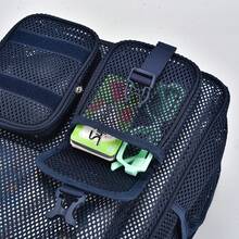 Mesh Backpack 36L Large Heavy Duty Casual Daypack For School And Outdoor Activities With Inner Laptop Compartment, Durable Polyester Material - 海軍藍27L - 查看 5