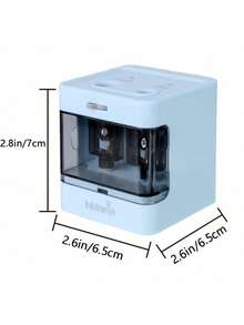 Tenwin 1件装双孔电动卷笔刀迷你USB双电源卷笔刀供应学校学生文具适用于6-12mm铅笔