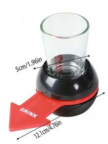 1pc Party Drinking Spinner Entertainment Drinking Game Set With Cup, - màu đen - Xem 6