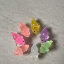 夜光可爱恐龙微景观花园装饰，DIY卡通透明迷你恐龙树脂配件