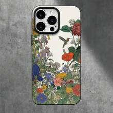 Fundas protectoras con diseño de colibrí y flor, con orificios grandes. Compatibles con los modelos 16 Pro, 16, 15 Pro, 14, 14 Plus, 14 Pro, 13, 13 Pro, 12 Pro y 11/11 Pro. Ideales para regalar en cumpleaños y celebraciones. - Negro - Ver 8