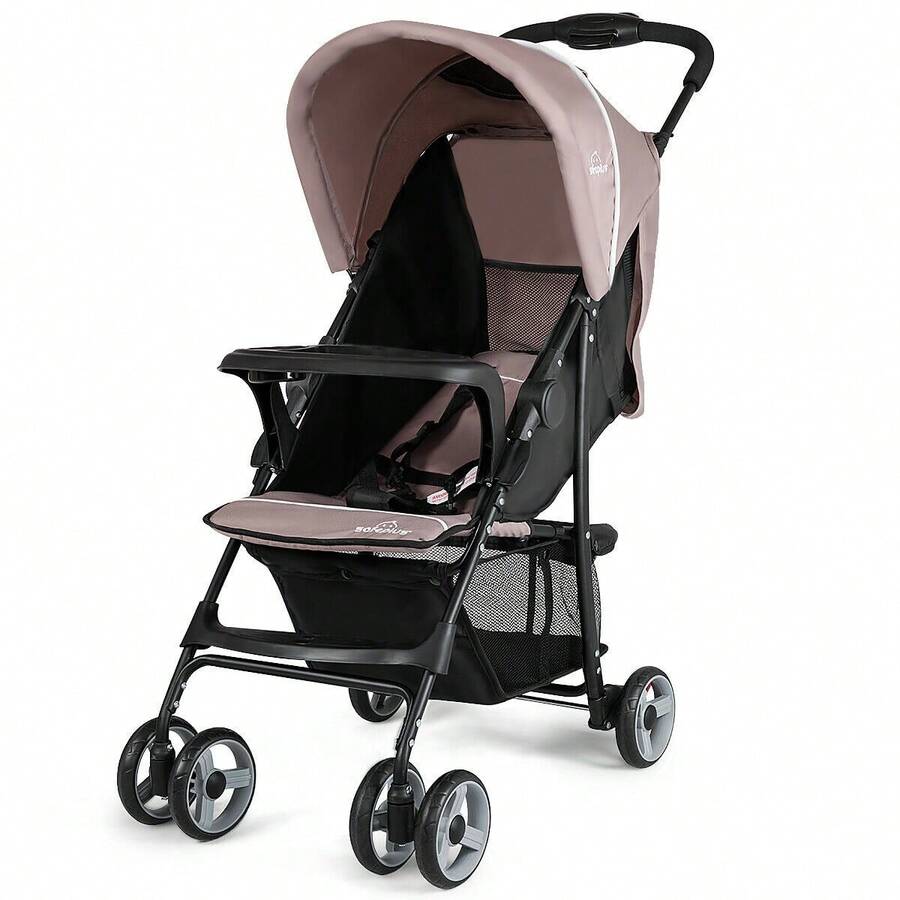 Foldable Lightweight Baby Stroller Travel Pushchair 0-36 Months Age Group 13 Lbs Coffee - 咖啡棕 - 查看 1