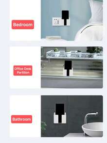 Soporte de pared para caja de carga de teléfono sin taladro, soporte para control remoto, estante de almacenamiento adhesivo de pared - Multicolor - Ver 7