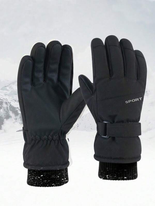1 Pair Professional Skiing Gloves, Waterproof, Windproof,Thermal,Touch Screen Compatible.Hand Warmer. UnisexDesign, Suitable For Skiing, Snowboarding, Outdoor SportsIn Winter,Black Gloves,Winter Gloves. Snow Gloves,Style (Color) Random Shipment