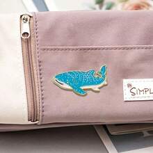 Whale Shark Enamel Brooches Cute Marine Animal Collar Pins With