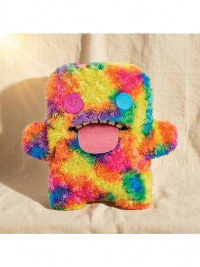 Spin Master ​ZURU Fuggler Giant 18" Ugly-Cute Plush Pillow (46cm) - Rainbow Tie-Dye Monster With Wild Teeth | Collectible Toy Decor | JIN TU Toys Licensed​