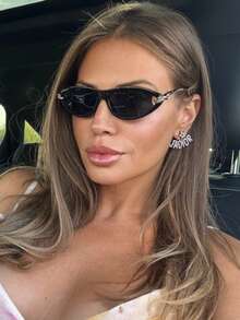 Luxury Women's Cat Eye Retro Brand Designer Sunglasses, Anti-Glare Sunglasses, UV400 - Multicolor - View 3
