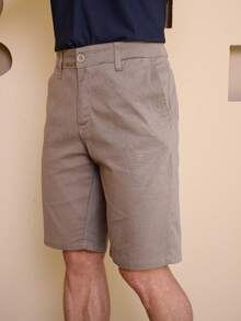 Men's Twill Bermuda Shorts - Caqui - Ver 2