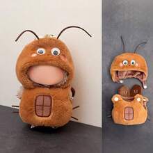 Ropa de muñeca de 17 cm, compatible con Labubu, ropa de muñeca con forma de animal, diseños de tiburón, camarón frito, dinosaurio, cucaracha y abeja, accesorios de ropa y atuendos para muñecas de 6.7 pulgadas, ropa de vestir esponjosa para muñecas (sin muñeca)