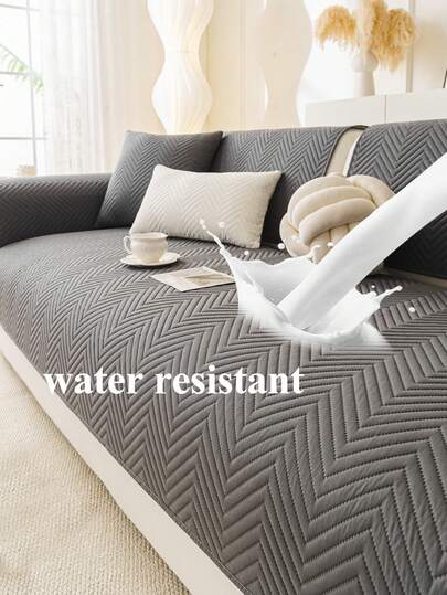 1pc All Season Sofa Cushion Cover, Modern Minimalist Anti-Slip Sofa Seat Pad, Dust-Proof And Washable Sofa Slipcover, Light Gray Fresh And Fashionable, Soft And Colorfast, Pet-Friendly Protective Cover, Adjustable For Corner Sofa, Suitable For Bedroom, Office, Living Room, L-Shaped Sofa And 1/2/3/4 Seat Sofa