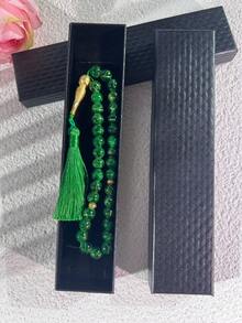 豪华礼盒包装，配有 10 毫米爆珠 33 件精美穆斯林祈祷珠手工彩色阿拉伯流苏手链套装 - 彩色 - 查看 15